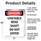 Signmission Unstable Mine Shaft Do Not Enter Danger Sign, Plastic, 7in W x 10in L, 2PK OS-2PACK-DS-P-710-V-2486 - alternate 7